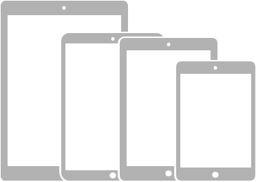 En illustrasjon av iPad-modeller med en Hjem-knapp.