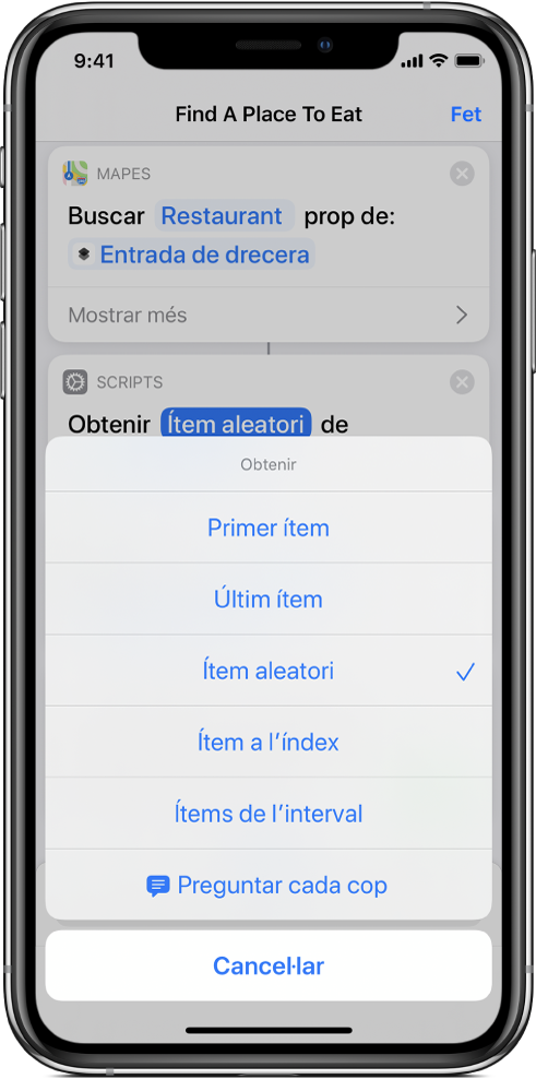 “Obtenir ítem de la llista”.