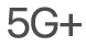 El ícono de estado de 5G+.