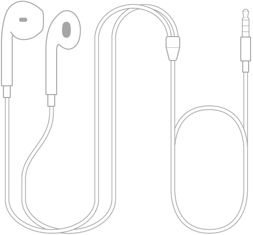 EarPods incluídos com o iPod touch.