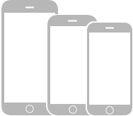 Obrázek tří modelů iPhonu s tlačítkem plochy