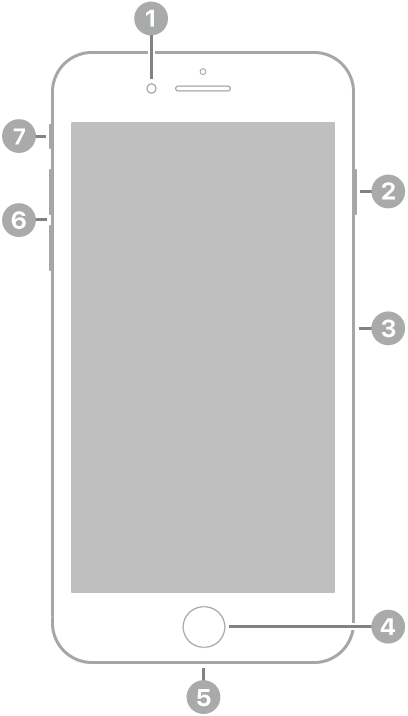 Vorderansicht des iPhone 8 Plus.