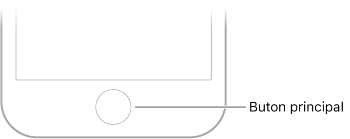 Butonul principal din partea de jos a iPhone-ului.