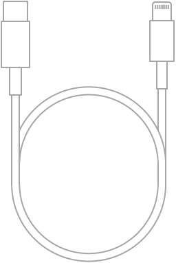 Lightning-liidese USB-C-kaabel.