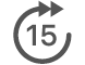 Le bouton « Avance de 15 secondes ».