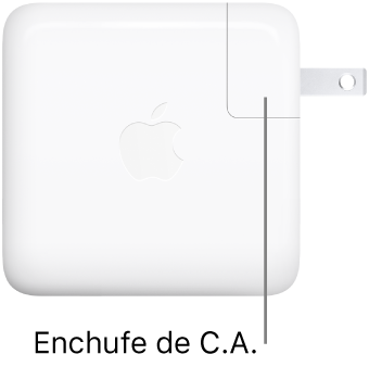 El adaptador de corriente USB-C de 67 W y de 96 W.