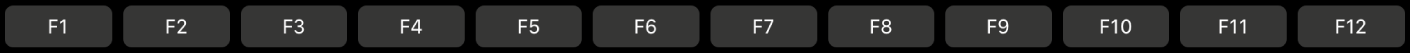 Touch Bar avec les touches de fonction F1 à F12.