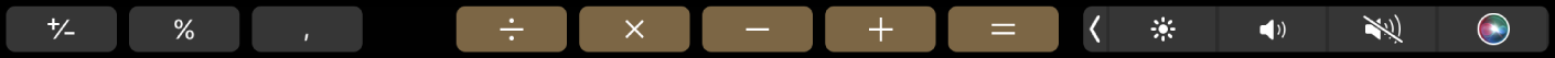 Touch Bar di Calcolatrice.