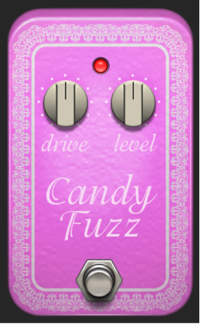Ilustración. Ventana del stompbox Candy Fuzz.