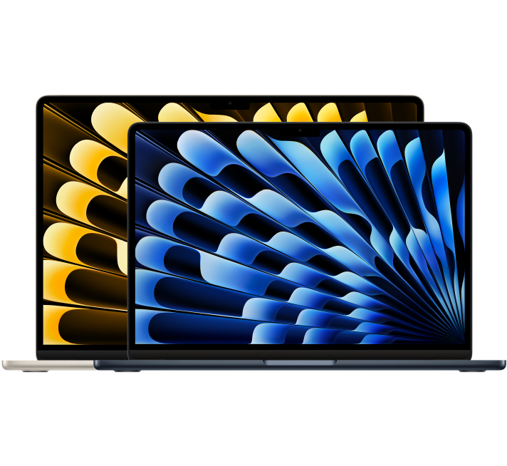 Vue frontale d’un MacBook Air.