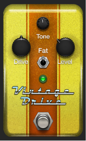 Ilustración. Ventana del stompbox Vintage Drive.