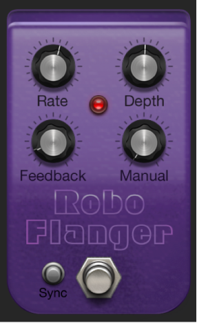 Ilustración. Ventana del stompbox Robo Flanger.