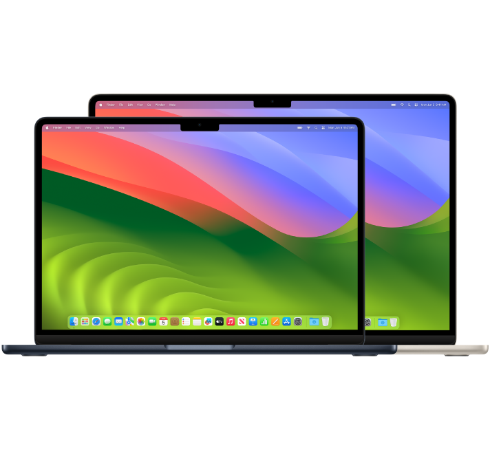 Vista frontal del MacBook Air.