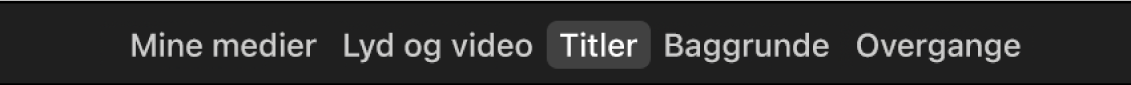 Titler valgt over browseren
