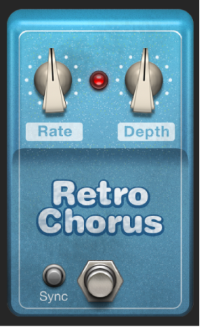 Ilustración. Ventana del stompbox Retro Chorus.