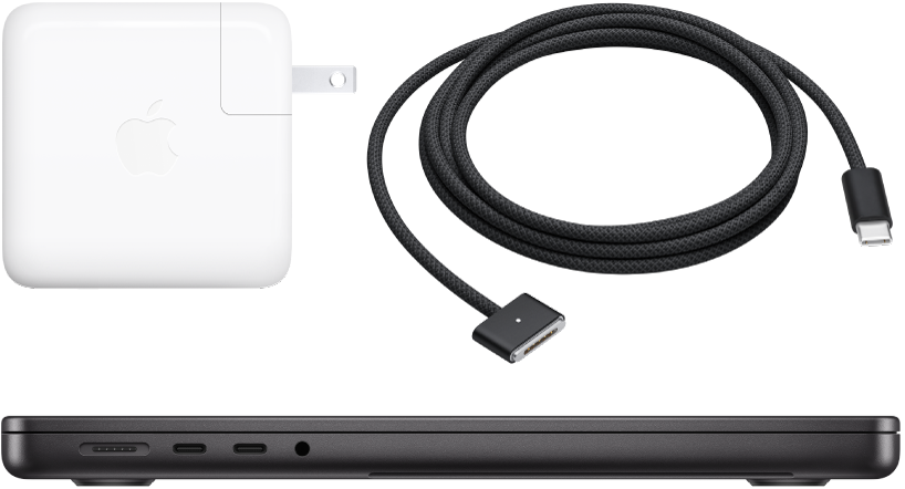Vue supérieure d’un MacBook Pro.