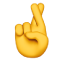 Emoji me gishta të kryqëzuar.