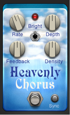 Ilustración. Ventana del stompbox Heavenly Chorus.