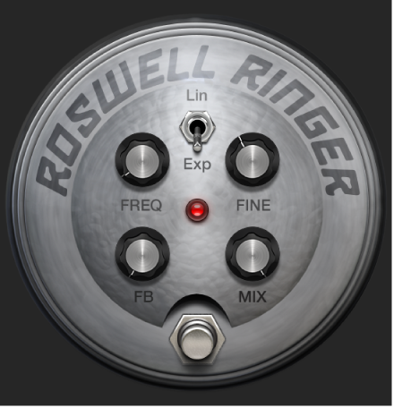 Ilustración. Ventana del stompbox Roswell Ringer.