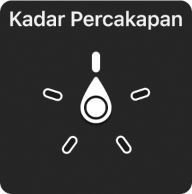 Kawalan rotor dengan dail yang menunjuk ke seting Kadar Pertuturan.