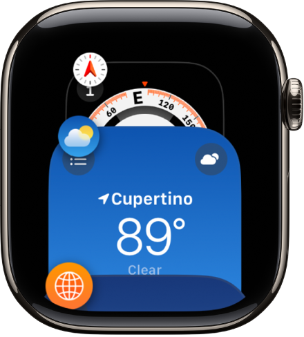 The App Switcher showing the three most recently used apps.