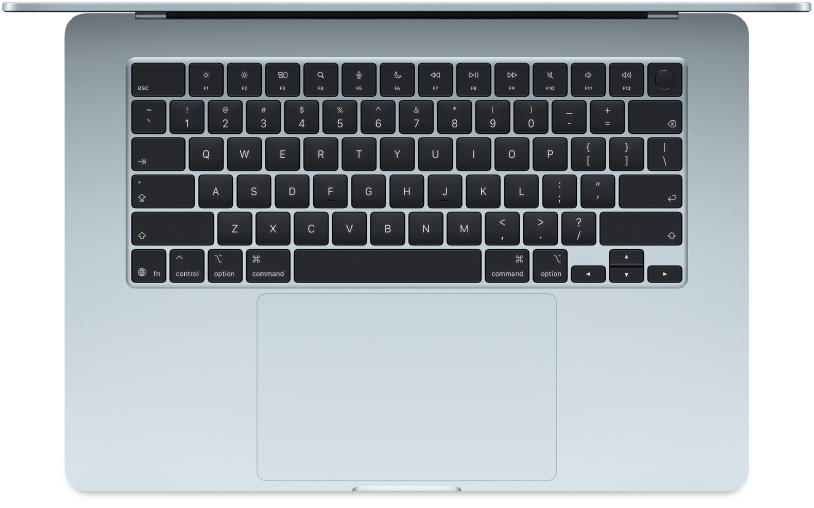MacBook Air’in üstten görüntüsü.