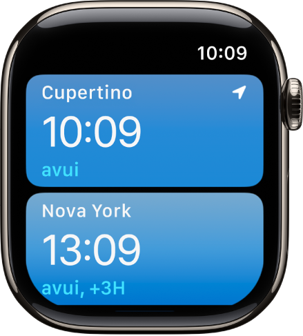 L’app Rellotge Mundial amb una llista de ciutats.