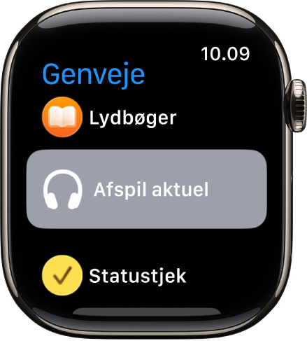 Appen Genveje, der viser tre genveje: Pausetidtagning, Kompas og Registrer Find tilbage.