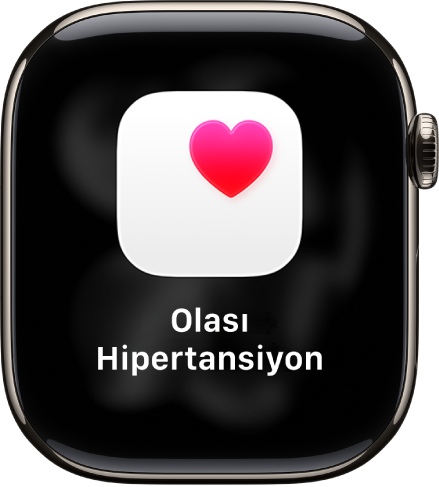 Kalp Atış Hızı uyarısı olası hipertansiyonu gösteriyor.