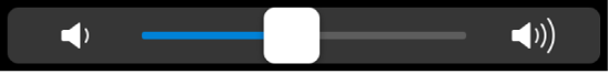 El regulador Volumen de la Touch Bar