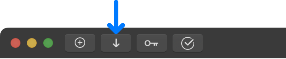 Bouton Importer des médias dans la barre d’outils