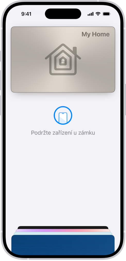 Domovní klíč v aplikaci Peněženka