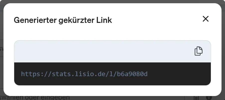 Screenshot etracker analytics gekürzet URL