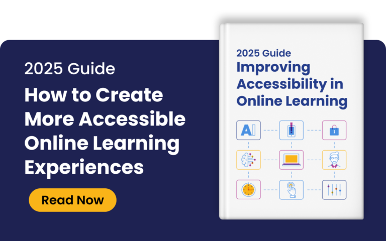 mockup of a book about how to create accessible online learning experiences