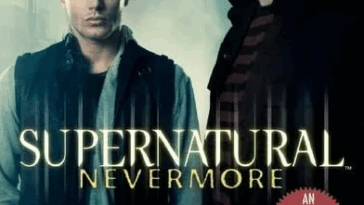 Book cover for SUPERNATURAL: NEVERMORE written by Keith RA DeCandido featuring actors Jensen Ackles and Jared Padalecki.