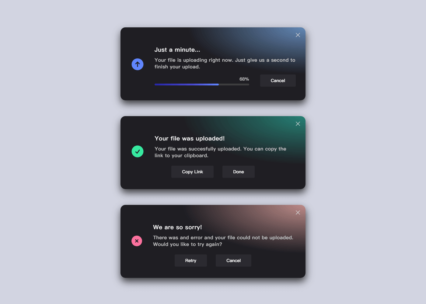 上传用户UI界面设计模板-狐狸库