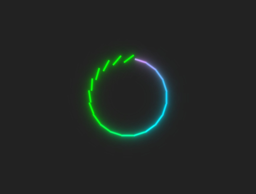 多色渐变圆形加载动画logo素材-狐狸库