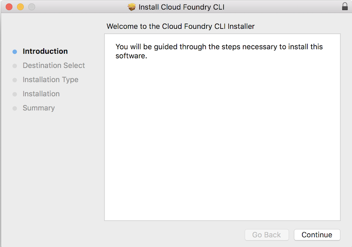 Install Cloud Foundry Command Line Interface on macOS