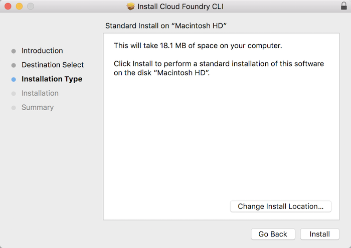 Install Cloud Foundry Command Line Interface on macOS