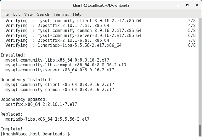 Cài đặt MySQL Community Server trên CentOS 7