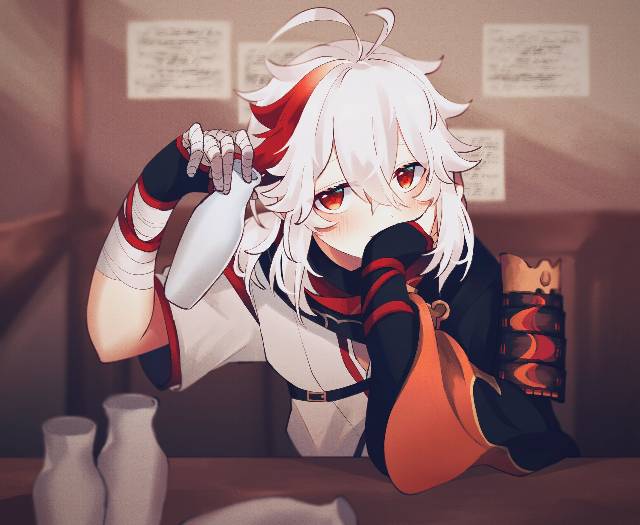 一张kazuha,枫原万叶,原神绘画图片