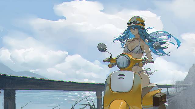 一张小女孩绘画图片