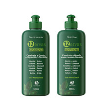 Trihair 12 Herbs Shampoo Conditioner Set 500ml Brazilian Hair Growth Treatment 0.95 per fl oz