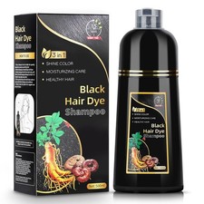 AUSGREER Black Hair Dye Shampoo 3 in 1 for 16.9 Fl Oz (Pack of 1), 0.84 per fl oz