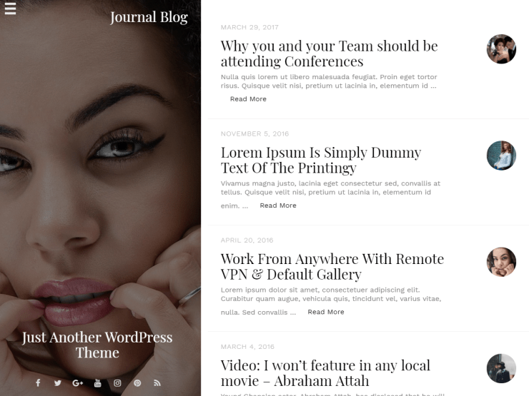 Journal Blog-Journalistic WordPress Theme