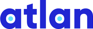 Logo of Atlan in blue with stylized letters.