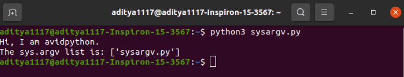 sys.argv example in Python