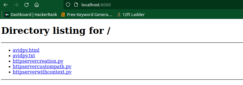 simplehttpserver example