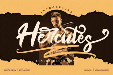 Hercutes Brush Font