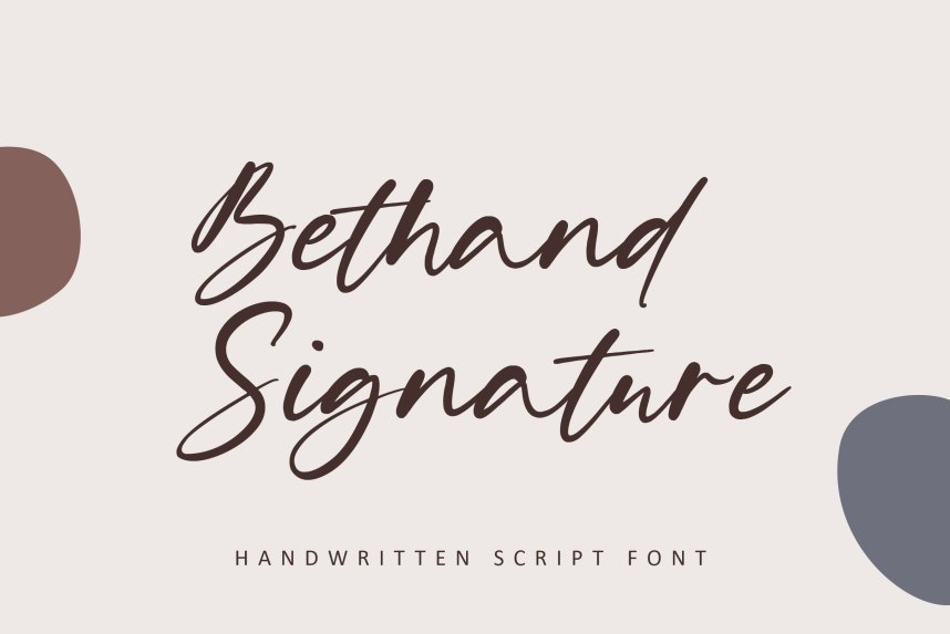 Bethand Signature Font